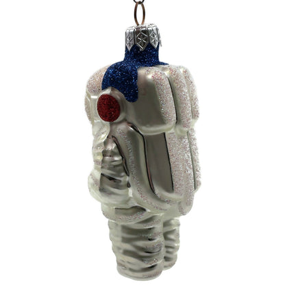 Patricia Breen A Walk on the Moon Spaceman Glittered Helmet Christmas Ornament