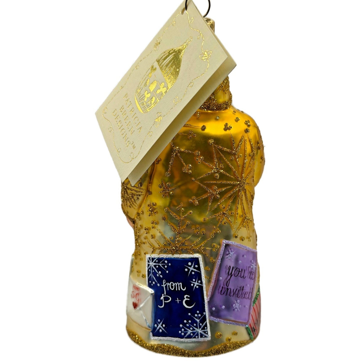 Patricia Breen Dear Santa Reading Letters Snowflakes Christmas Ornament 2412