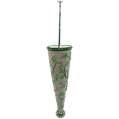 Patricia Breen Pagoda Cornucopia Peacock Chinoiserie Green Christmas Ornament