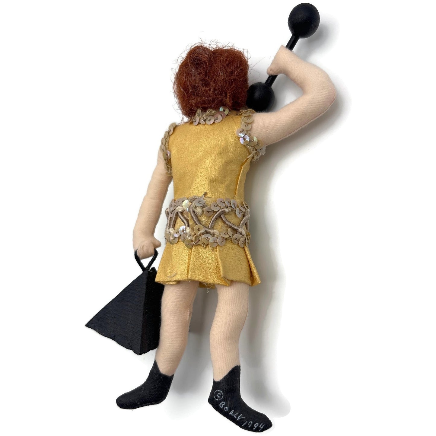 Gladys Boalt Circus Female Weight Lifter Handmade Fabric Christmas Tree Ornament