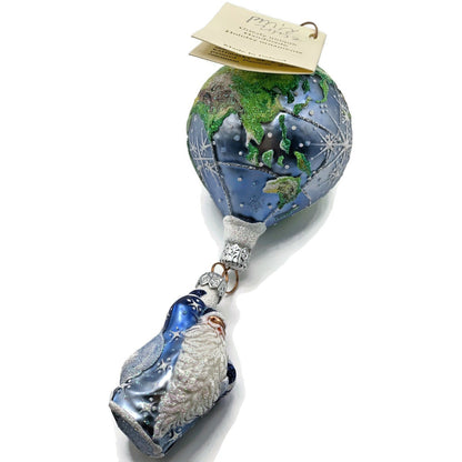 Patricia Breen Ornament As Above So Below Santa Balloon Globe Earth Christmas