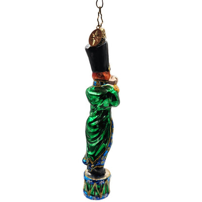 Christopher Radko Nutcracker Soldier Playing A Flute Christmas Tree Ornament
