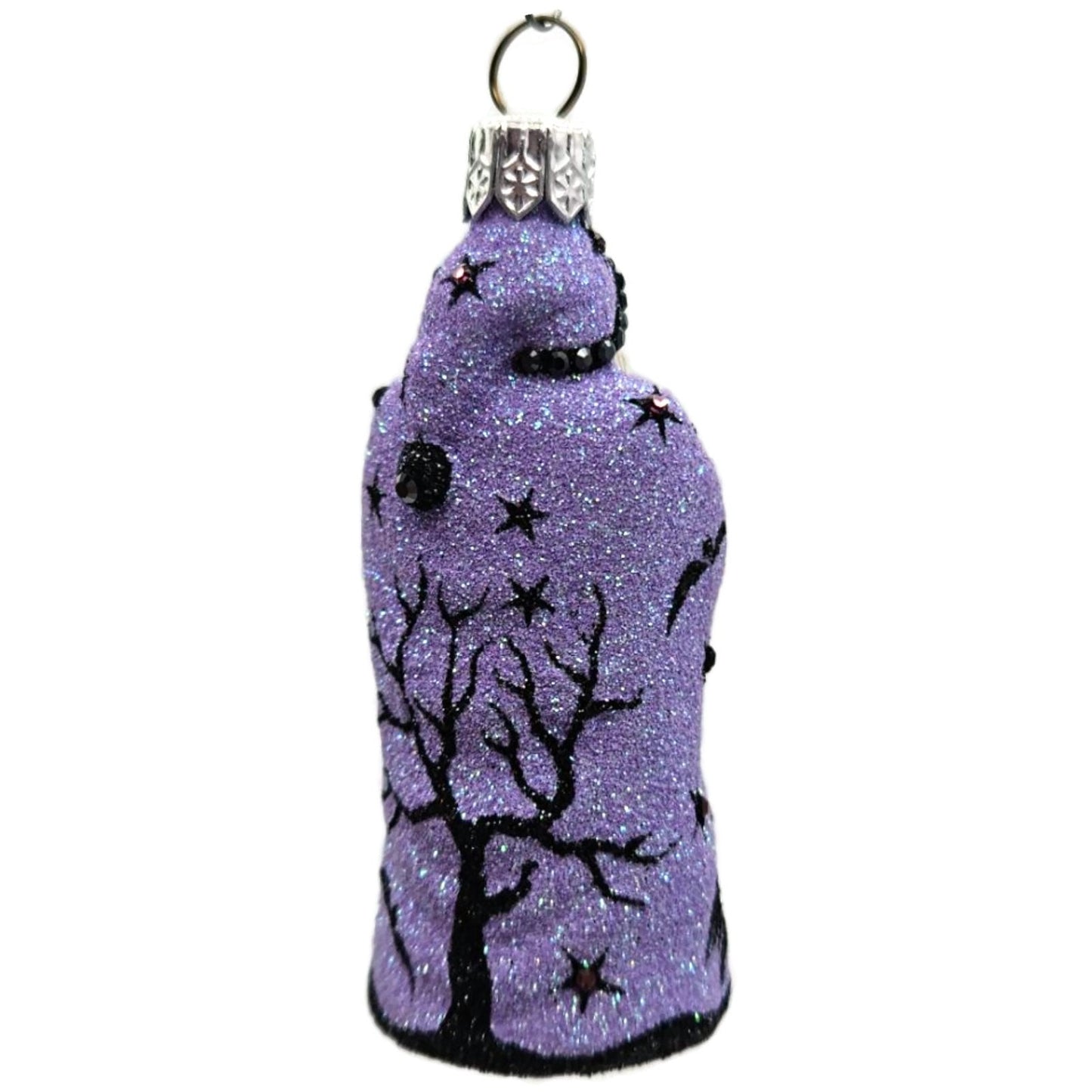 Patricia Breen Mini Redoute Santa Lavender Witch Glass Halloween Ornament 2426