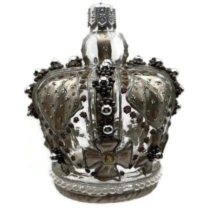Nordstrom at Home Silver Jeweled Crown Hand Blown Glass Christmas Ornament