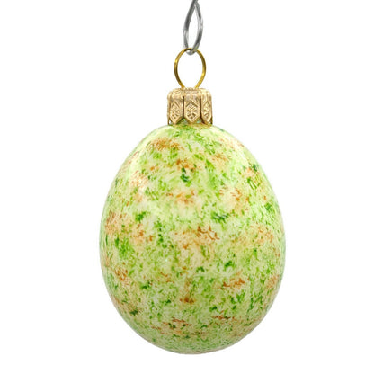 Patricia Breen Medium Egg Trio Artic Warbler Green Spring Easter Ornament Set