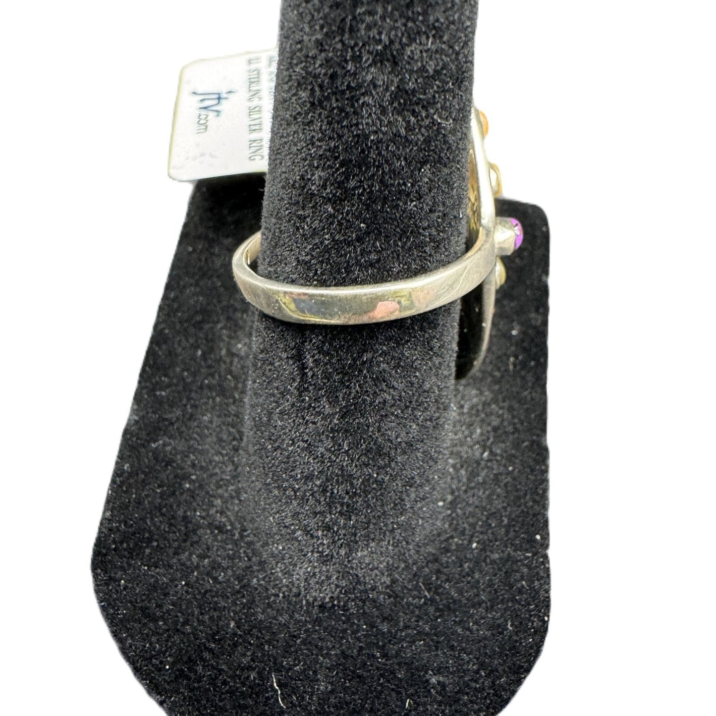 JTV Ring Turquoise Mother of Pearl Spiny Oyster Sterling Silver Ring Size 8 NEW