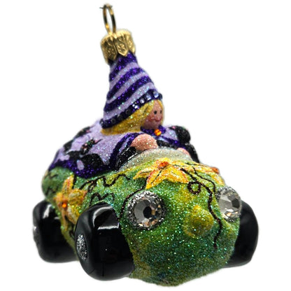 Patricia Breen Witch Way Green Lavender Hat Halloween Christmas Tree Ornament NM