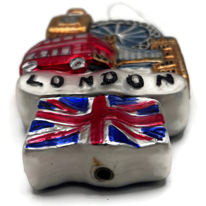 England London Big Ben London Eye Union Jack Cityscape Christmas Tree Ornament