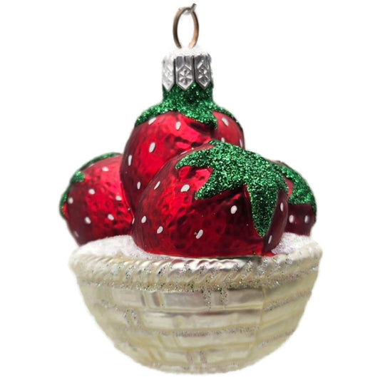 Patricia Breen Strawberry Basket Red Green Fruit Spring Christmas Tree Ornament