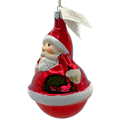 Christopher Radko Ornament Roly Poly Santa Claus Christmas Tree 90-071-0