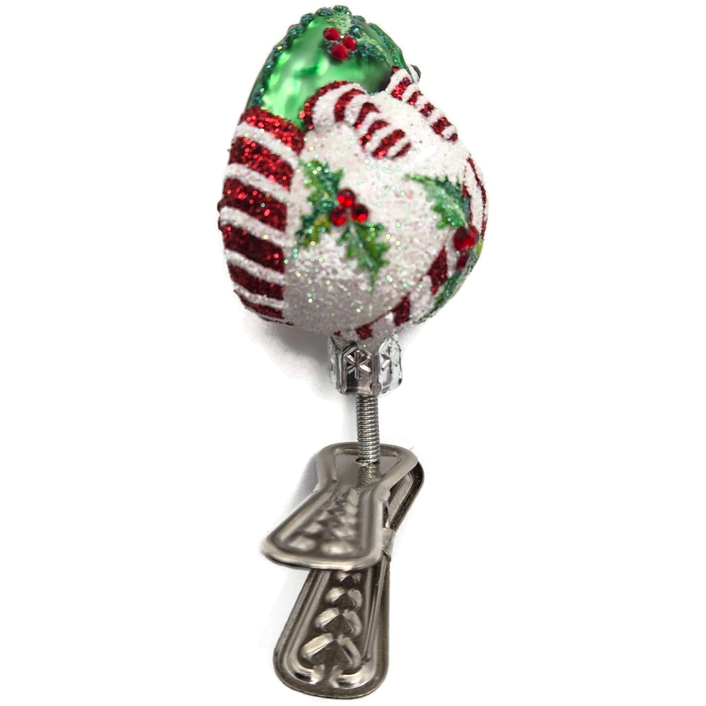 Patricia Breen Ultra Miniature Chameleon Candy Holly Clip On Christmas Ornament