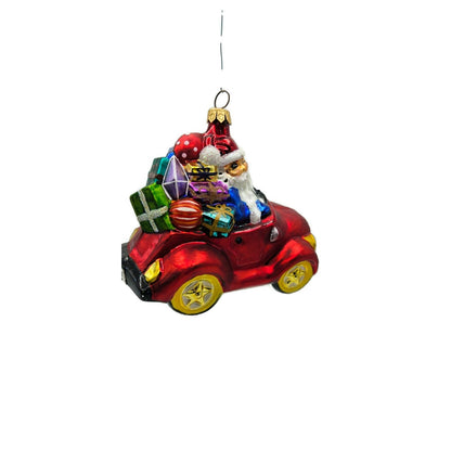 Christopher Radko Jolly Jalopy Santa Claus Christmas Tree Ornament 97-151-0