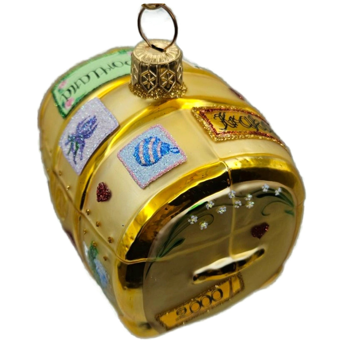 Patricia Breen Bon Voyage Gold Trunk Krakow Portland Christmas Ornament 9903