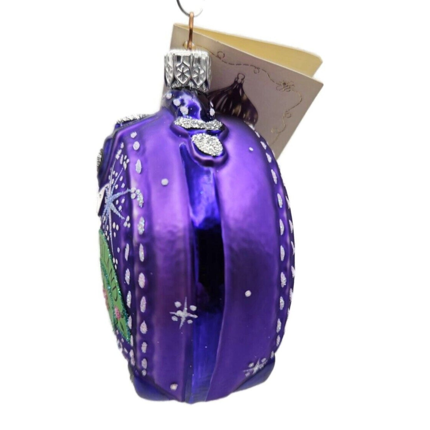 Patricia Breen Journey with Me Purple Portland Matte Christmas Travel Ornament