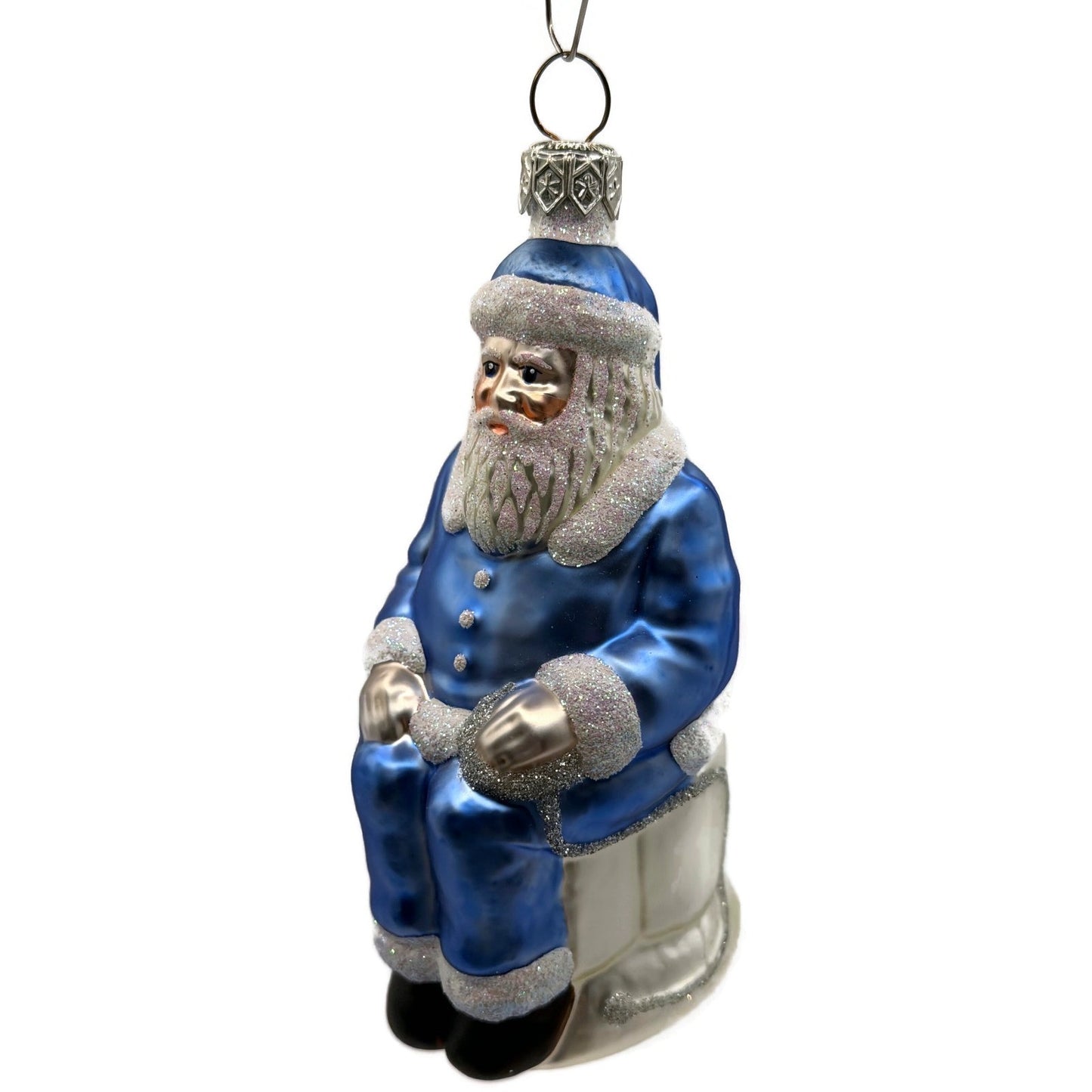 Patricia Breen Cyberspace Santa Sitting On Monitor Christmas Tree Ornament 9711