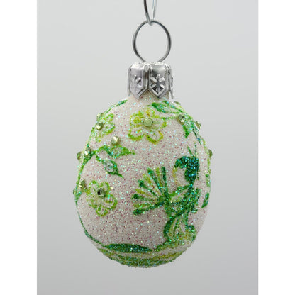 Patricia Breen Miniature Egg Chinoiserie Fan Peridot Easter Holiday Ornament