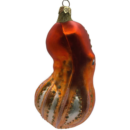 Patricia Breen Olivier Octopus Orange Nautical Spring Christmas Tree Ornament