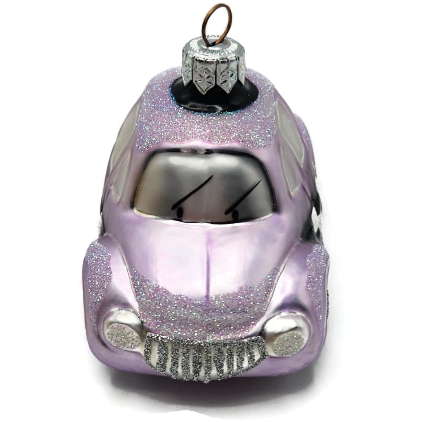 Patricia Breen Little Yellow Taxi Lavender Glitter Hood Christmas Ornament 9631