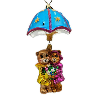 Christopher Radko Shower Me With Love Bears Christmas Tree Ornament 02-0499-0