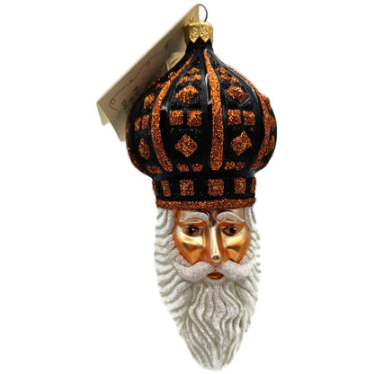 Patricia Breen Bijoux Noel Black Orange Santa Halloween Christmas Ornament 2101