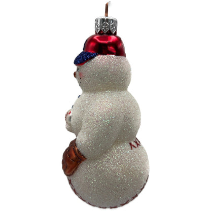 Patricia Breen Miniature Strike B Boston Baseball Snowman Christmas Ornament