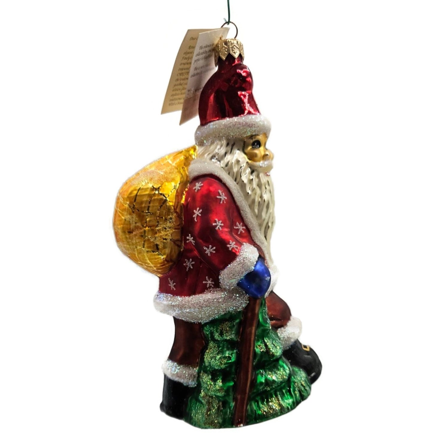 Christopher Radko Long Beard Santa Claus With Sack Christmas Tree Ornament