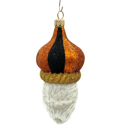 Patricia Breen Carnival Noel Halloween Ornament Santa Orange Black Glittered