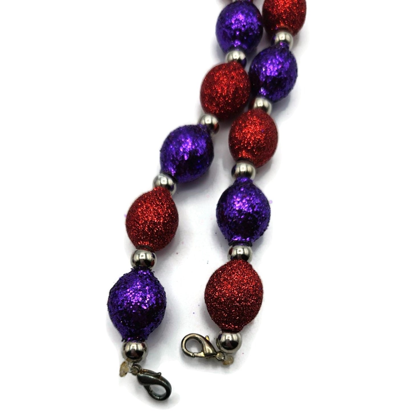 Patricia Breen Garland 2-Decorate Red Purple Beaded Christmas Halloween Ornament