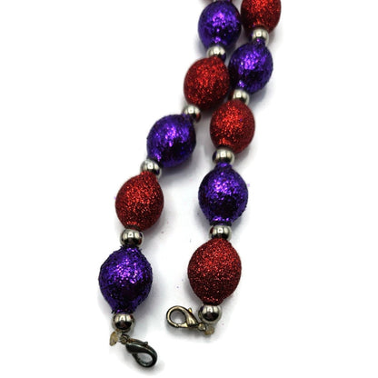 Patricia Breen Garland 2-Decorate Red Purple Beaded Christmas Halloween Ornament