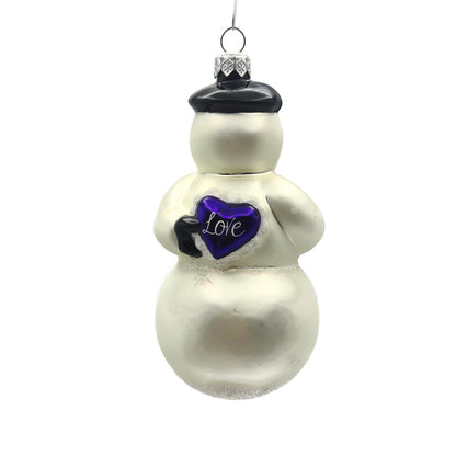 Patricia Breen My Heart Belongs to You Purple Heart Snowflake Christmas Ornament