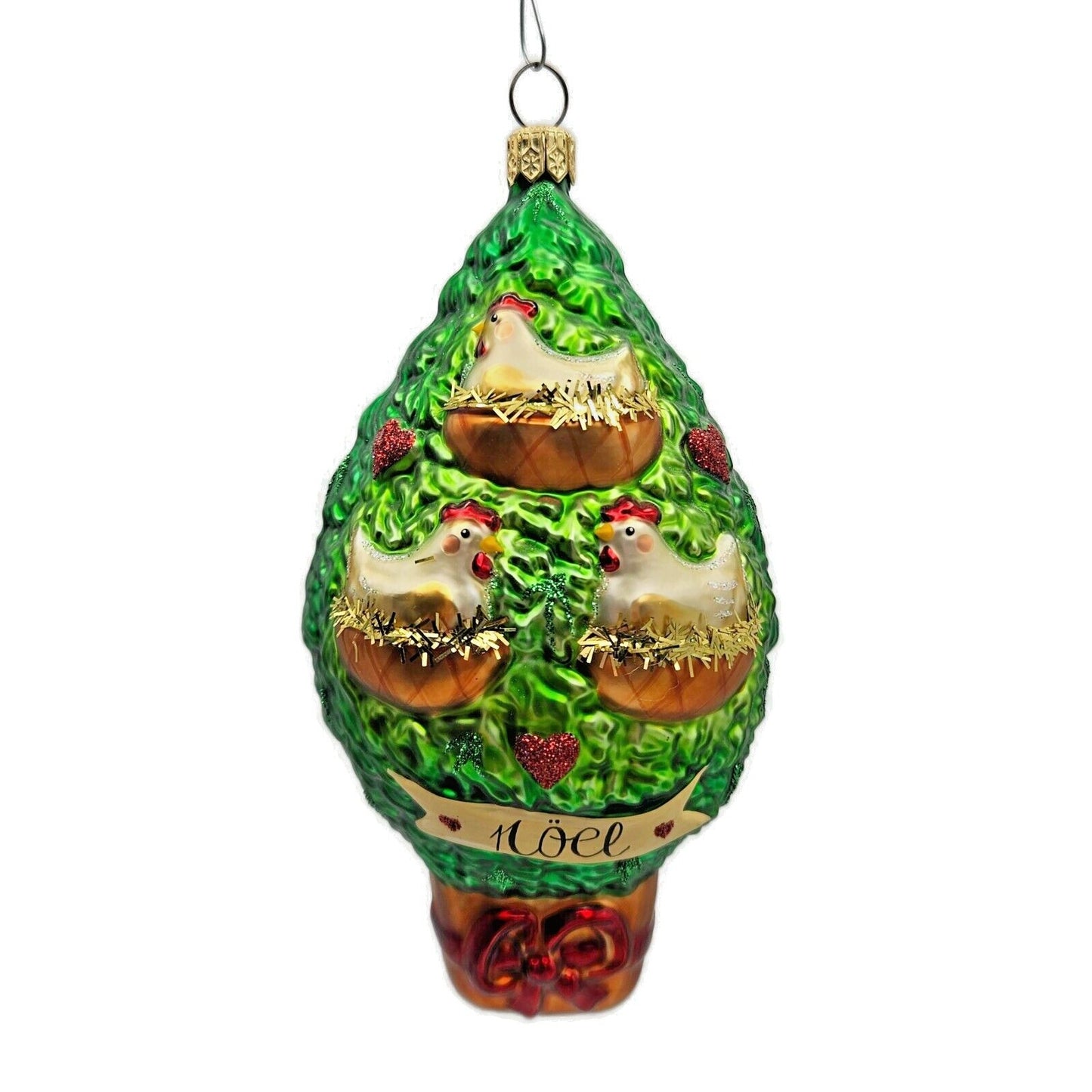 Patricia Breen Three French Hens 12 Days of Christmas Holiday Tree Ornament