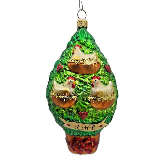 Patricia Breen Three French Hens 12 Days of Christmas Holiday Tree Ornament