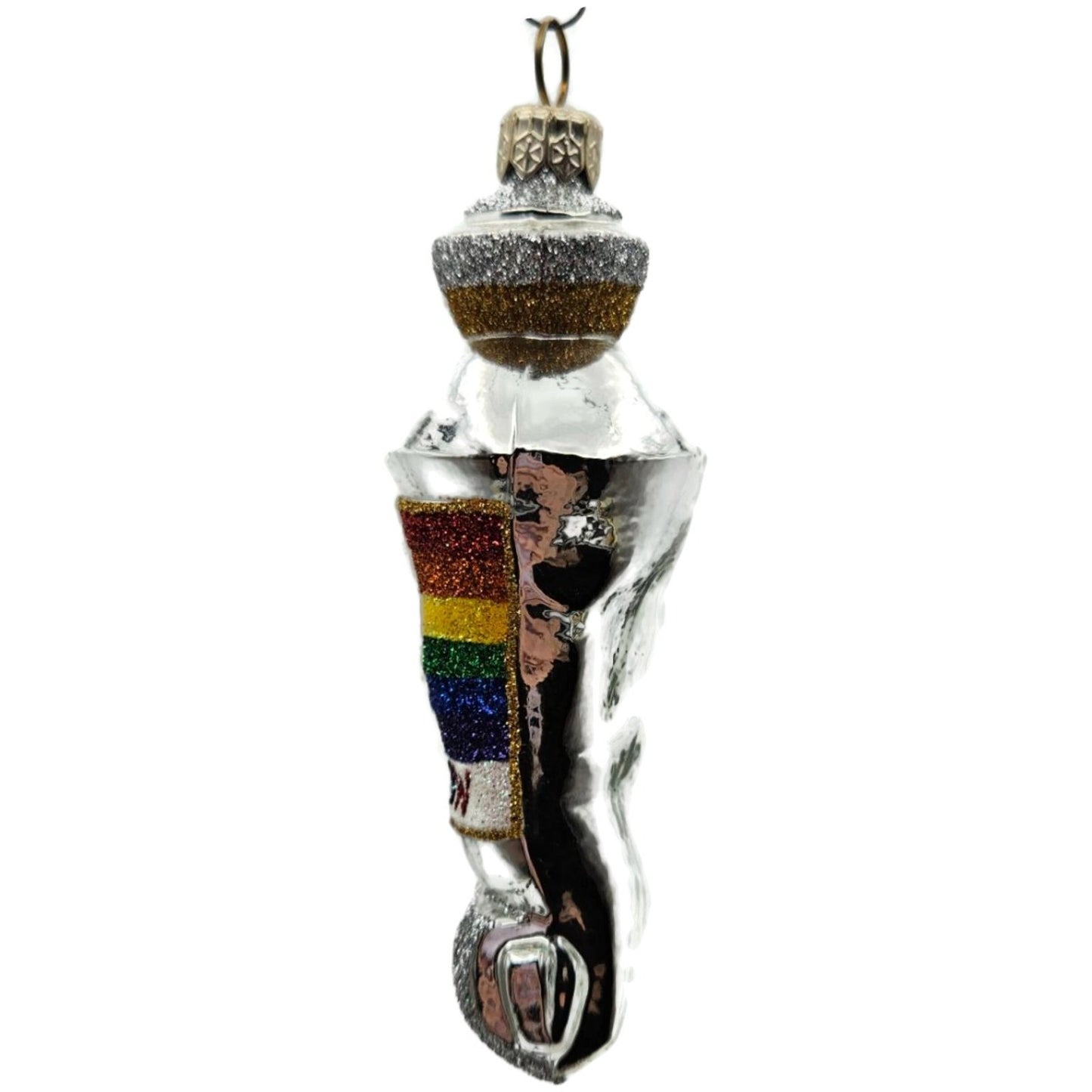 Patricia Breen PB Paints Rainbow Rolled Tube Art Christmas Tree Ornament Gumps