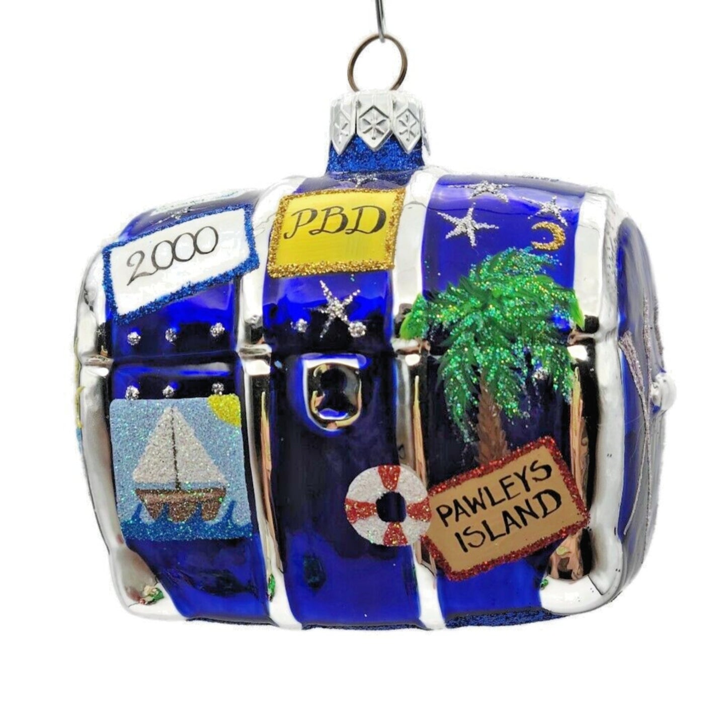 Patricia Breen Bon Voyage Aquatic Palm Tree Summer Nautical Christmas Ornament