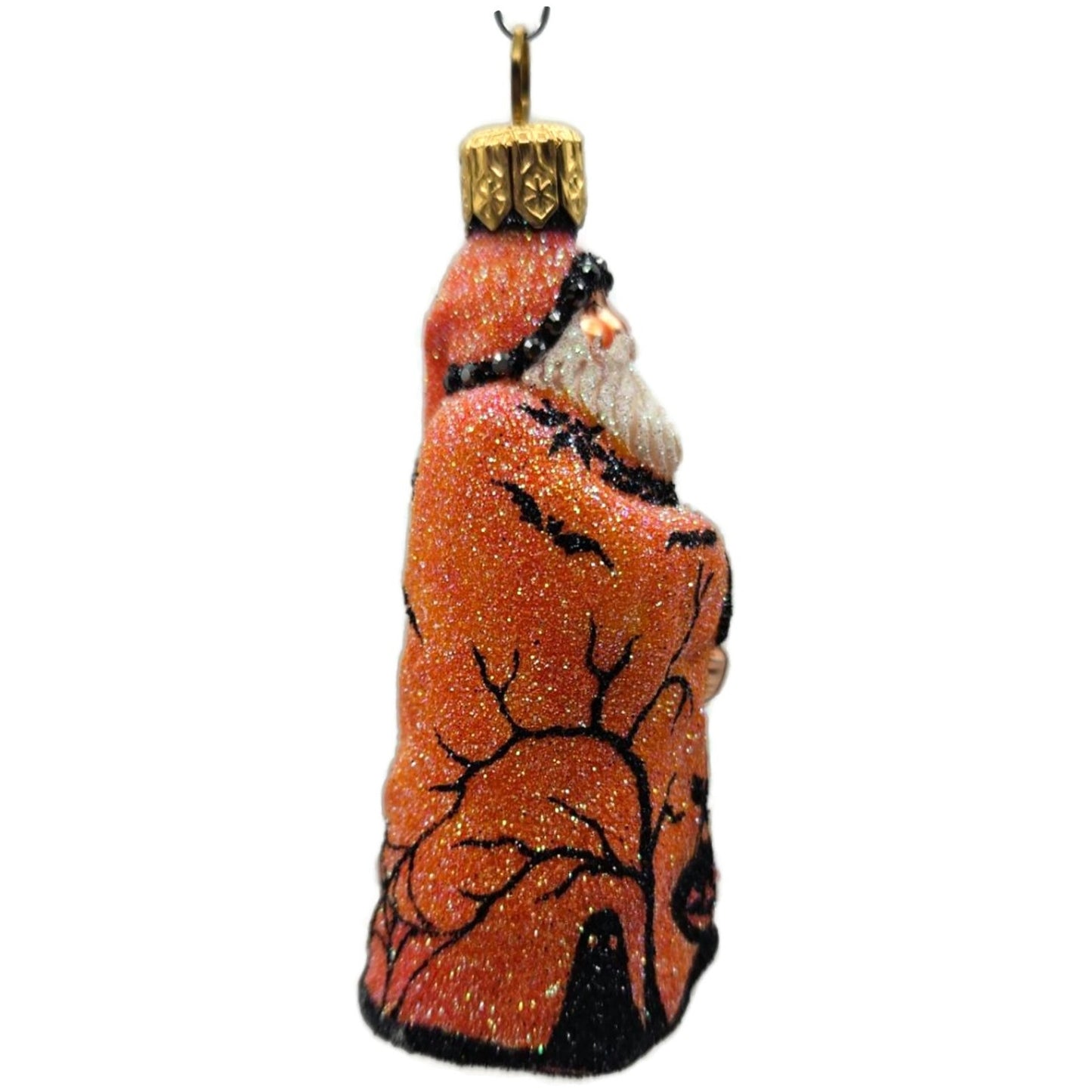 Patricia Breen Halloween Mini Redoute Santa Orange Glass Halloween Ornament 2426