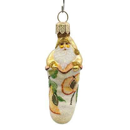 Patricia Breen Tiny Stocking Santa Peaches Christmas Holiday Ornament Peachtree