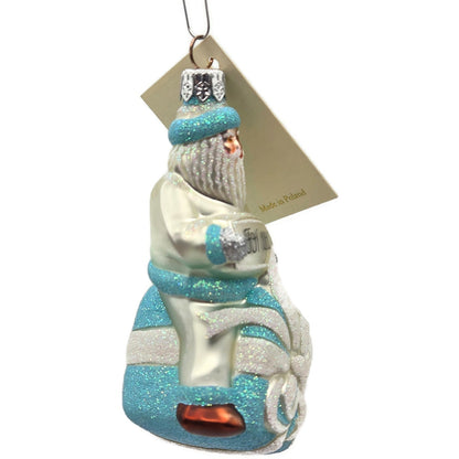 Patricia Breen For You Henry Blue Santa Claus Present Christmas Ornament