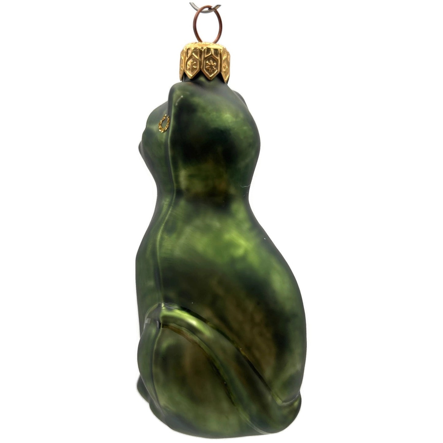 Patricia Breen Egyptian Cat Or Pharaoh's Cat Matte Green Christmas Tree Ornament
