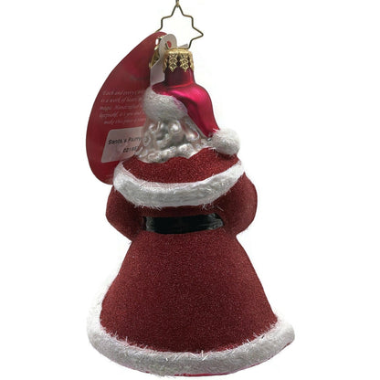 Christopher Radko Santas Flurry of Joy Snowflakes Christmas Decor Ornament
