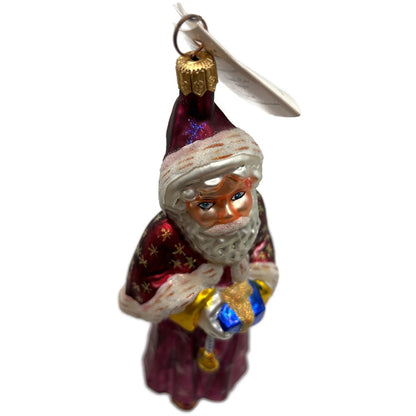 Christopher Radko Velvet Plum Nicholas Santa Claus Christmas Ornament 98-104-0