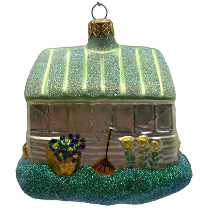 Patricia Breen From Our House With Love Green Glittered Roof Ornament 9800MIL