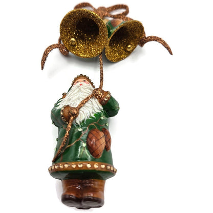 Patricia Breen Bellissimo Santa Claus Pine Cones Green Christmas Tree Ornament