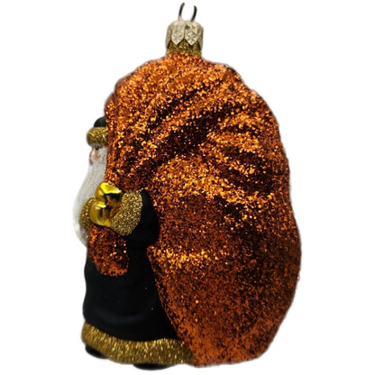 Patricia Breen Advent Santa Halloween Pumpkin Orange Black Christmas Ornament