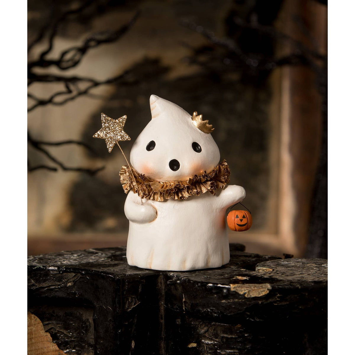Bethany Lowe Michelle Allen Princess Boo Ghost Resin Halloween Ornament 4.5 inch