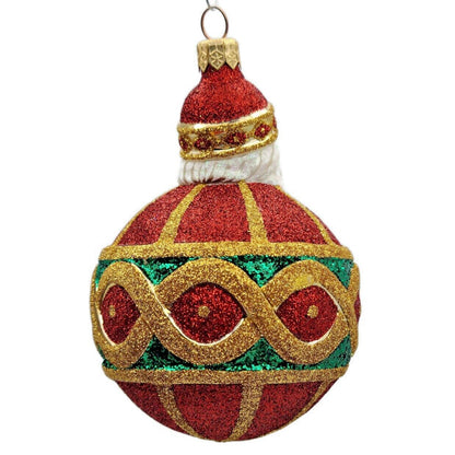 Patricia Breen Hollstrom Santa Claus Red Gold Christmas Holiday Tree Ornament