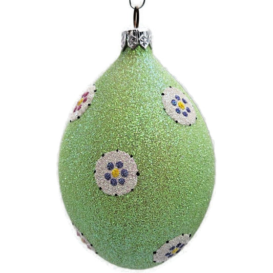Patricia Breen Easter Egg Green Medallions Floral Easter Christmas Tree Ornament