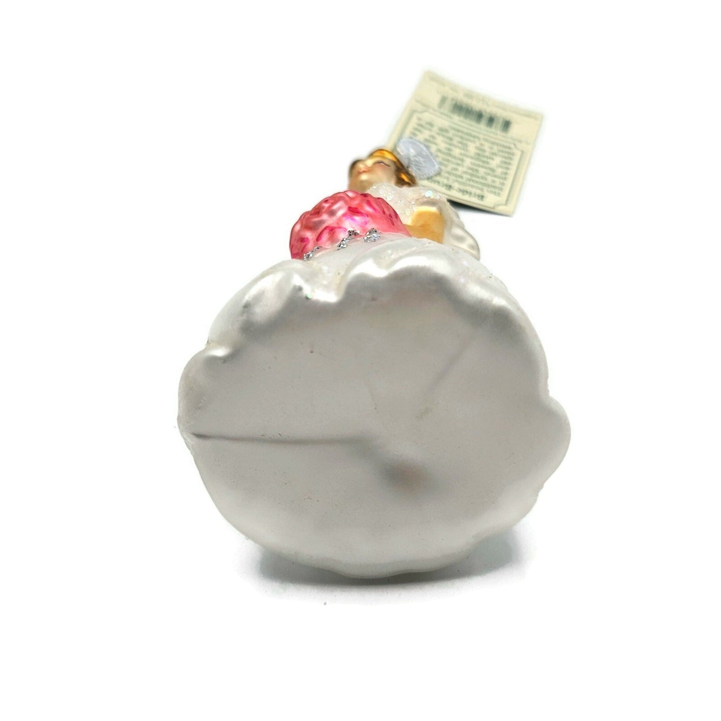 Old World Christmas Bride Brunette White Dress Christmas Tree Ornament OWC