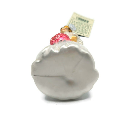 Old World Christmas Bride Brunette White Dress Christmas Tree Ornament OWC