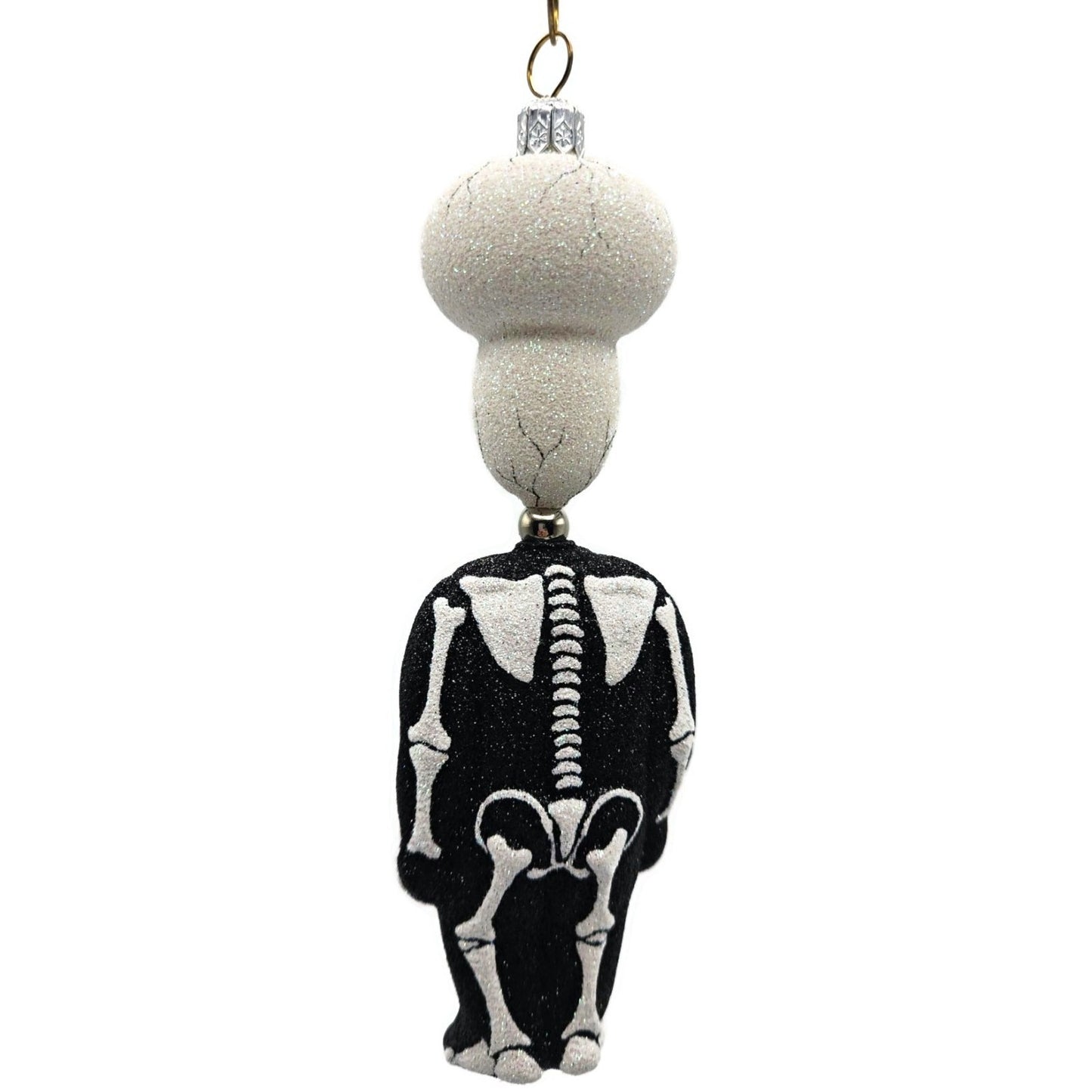 Patricia Breen Kinetic Skelton Black White Skeleton Halloween Christmas Ornament