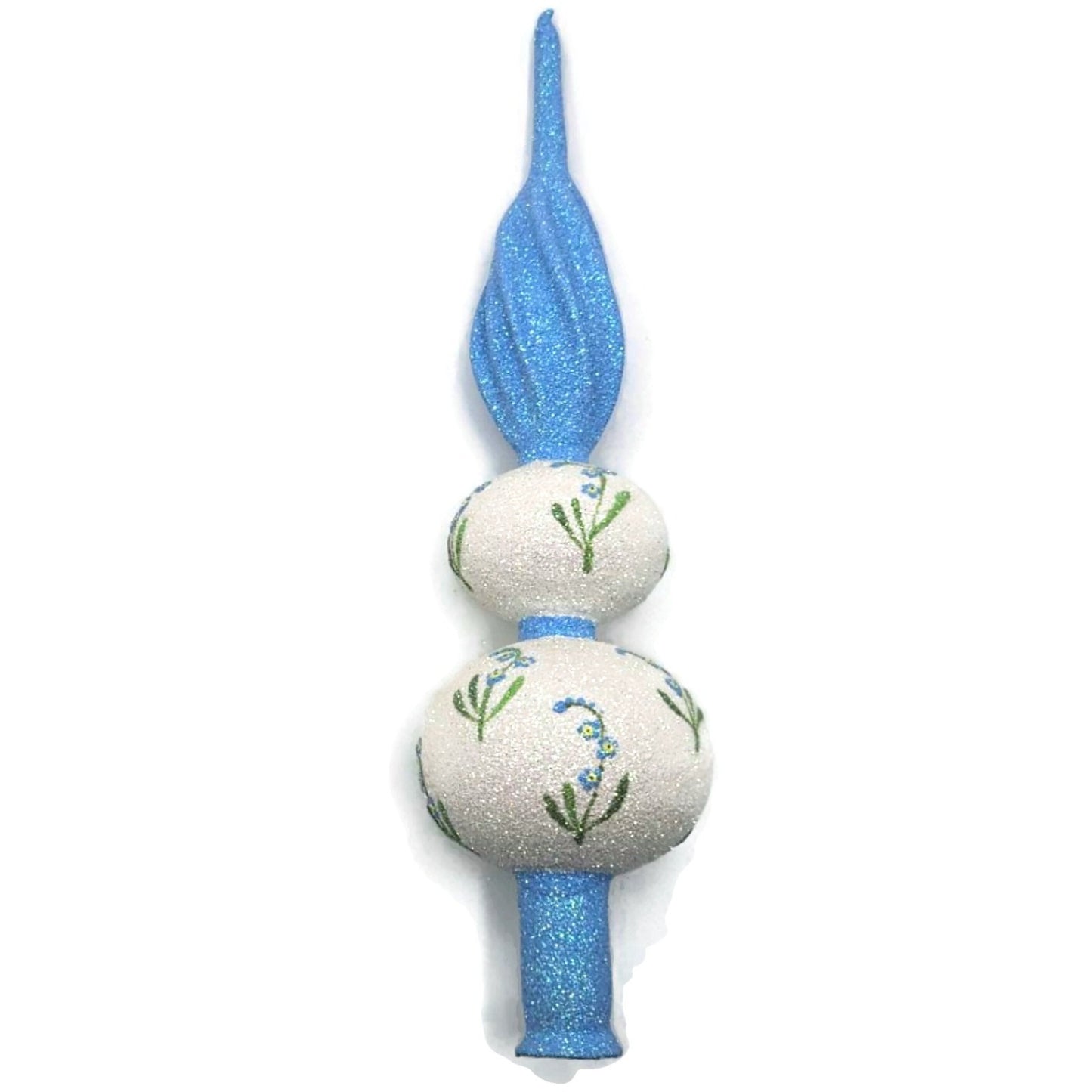 Patricia Breen Miniature Forget-Me-Not Finial Blue Spring Christmas Tree Topper